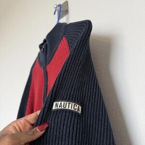 Y2K 2000s Nautica‎ Jeans Co. Ribbed Half-Zip Sweater - XL